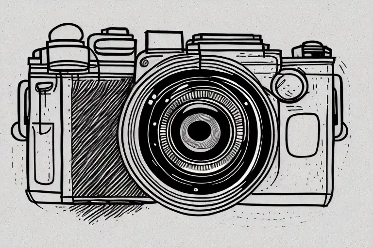 Illustration of a camera body with image stabilization